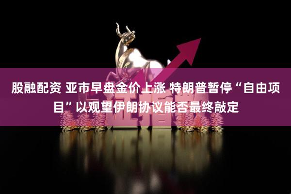 股融配资 亚市早盘金价上涨 特朗普暂停“自由项目”以观望伊朗协议能否最终敲定